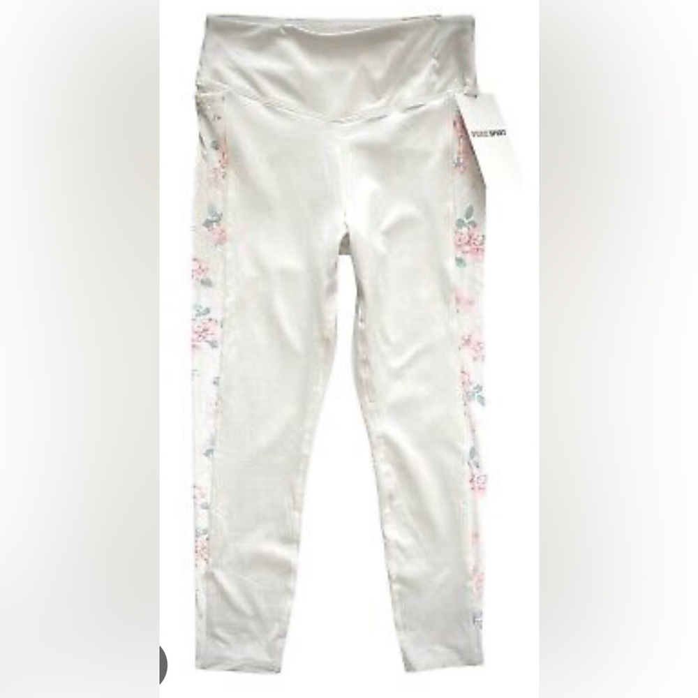 Victoria Secret Pink —Extremely Cozy Fleece-Lined Leggings w/floral Side Detail